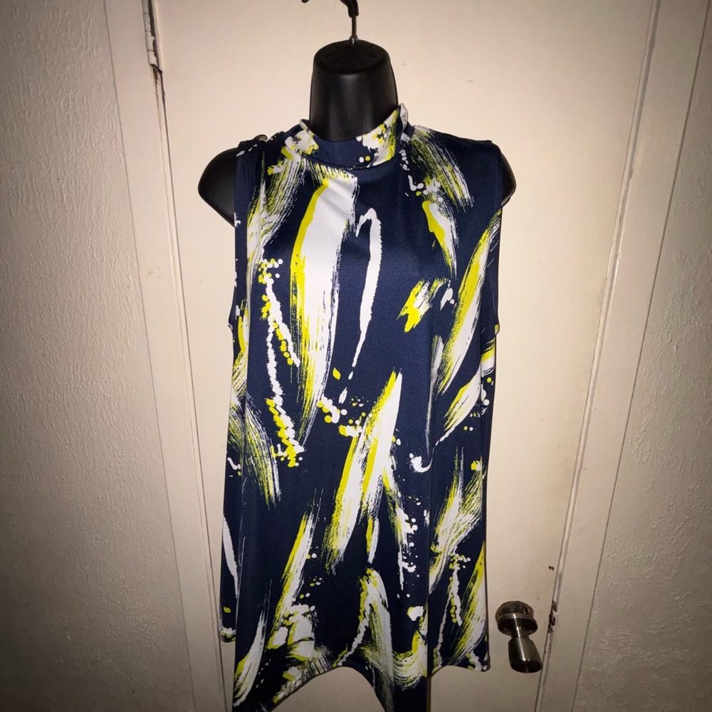 🆕 Ashley Stewart Sleeveless Tunic | Abstract Print | Size 18/20